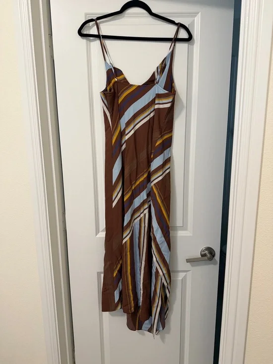 A.L.C Striped Brown and Blue Women's Dress, Size 8, EUC - Picture 9 of 9